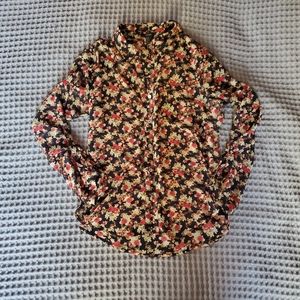 Floral button down blouse